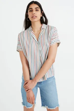 Park Popover Shirt in Rainbow Stripe thumbnail 1