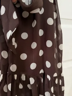Bailey 44 Polka Dot Short-Sleeve Tiered Dress in Brown thumbnail 6