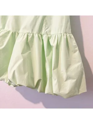 Amanda Uprichard Faith Dress Medium‎ Green Bubble Drop Waist Romantic Coquette thumbnail 5