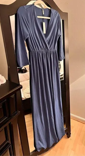 NEW Mother Bee Maternity 3/4 Sleeve Ruched Waist Dress S thumbnail 3