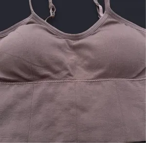 Brown Minimalist Sports Bra with Adjustable Straps thumbnail 5