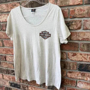 Harley Davidson Womens Tee 2X Logo Graphic Soft Wash Biker Grunge thumbnail 3