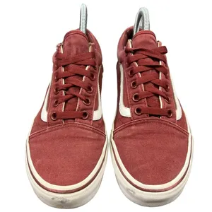 VANS Old Skool Burgundy Canvas Unisex Lace-Up‎ Sneakers Men's 6/Women's 7.5 thumbnail 3