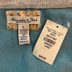 NEW Abercrombie & Fitch L Off Shoulder Sweater Y2K Wool Angora Cashmere Vintage thumbnail 3