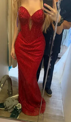 Red Prom Dress Size 2 thumbnail 2