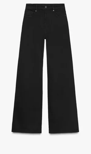 ZARA Black Straight Leg Jeans High-Rise thumbnail 1
