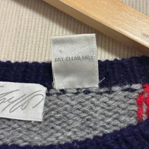 Lord & Taylor Shetland Wool Angora Sweater 80s Vtg Patchwork Farmhouse Twee M thumbnail 8