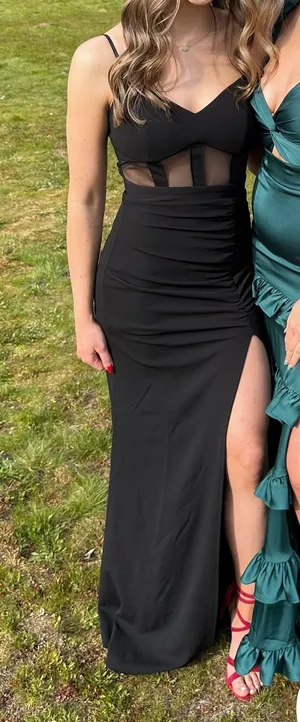 Windsor Black Prom Dress with corset thumbnail 2