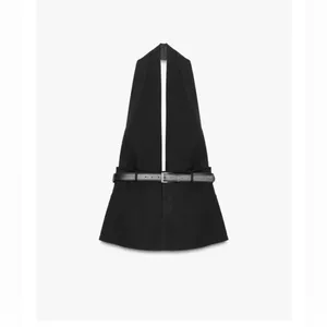 Zara‎ black belted halter top size L (runs small) thumbnail 3