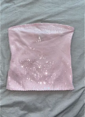 Forever 21 Pink Sequin Tube Top thumbnail 3