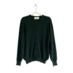 Quills Woollen Market Ireland Merino Wool Cardigan Forest Green Sz Medium thumbnail 2