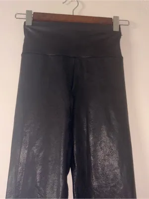 Aerie black faux leather leggings XS thumbnail 3