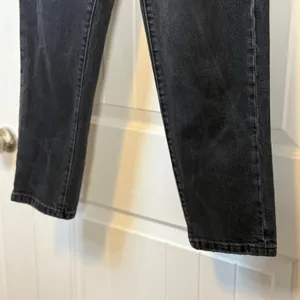 Zara Womens High Waisted Mom Jeans Washed Black Denim Straight Leg Size 4 EUR 36 thumbnail 6