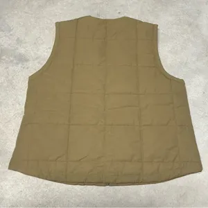 NWT Nike Jordan Women's Quilted Full Zip Vest Brown Kelp Size Medium FB5192-395 thumbnail 4