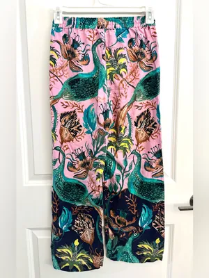 Anthropologie Raphael Balme Peacock Flannel Sleep Pants XSP thumbnail 5