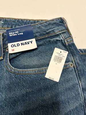 NWT Old Navy Sky-Hi Wide Leg Jeans | Women’s Size 12 thumbnail 7