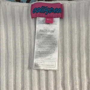 Edikted White Ribbed Cropped Bolero Shrug thumbnail 3
