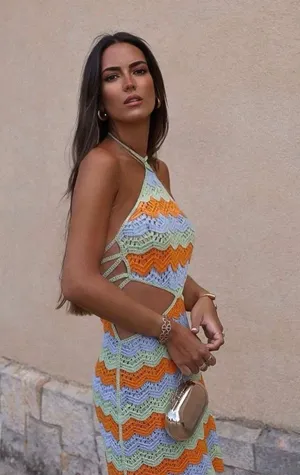 ZARA Cut Out Crotchet Dress thumbnail 2