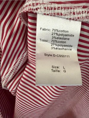 Elan Red & White Stripe Short Sleeve Midi Dress(Size Large) thumbnail 9