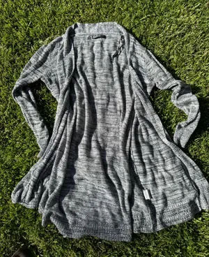 Lightweight heather grey duster Gray thumbnail 1