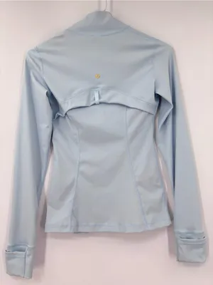lululemon athletica Light Blue Zip-Up Bomber Jacket thumbnail 6
