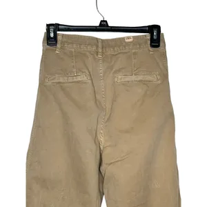 Zara‎ Women's Pants High-Waisted Cotton Pleated Skinny Cotton Denim Tan Size 2 thumbnail 9