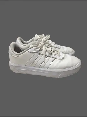 adidas White Low-Top Lace-Up Sneakers thumbnail 6
