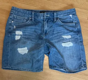 White House Black Market Light Blue Jean Shorts thumbnail 1