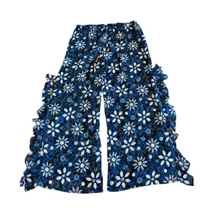 Bleu Rod Beattie Split Leg Swimsuit Coverup Pants Sheer Beach Floral Ruffle Med thumbnail 11