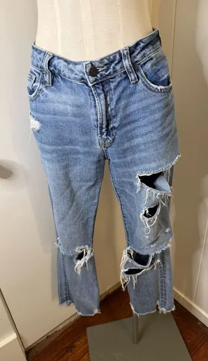 Hidden Distressed Light Blue Women's Ripped Jeans Sz 30 thumbnail 1