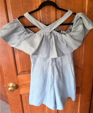 Red Dress Boutique Light blue romper thumbnail 1