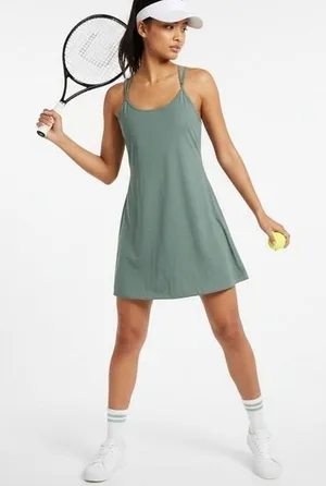 Kimberly C Womens Athletic Skort Dress‎ Size S Green Activewear Stretch Tennis thumbnail 1