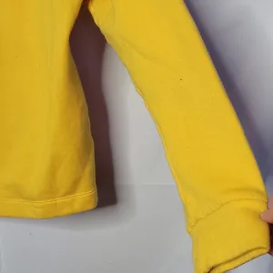 Victoria's Secret Pink hooded hoodie yellow pullover sweatshirt sz Medium thumbnail 4