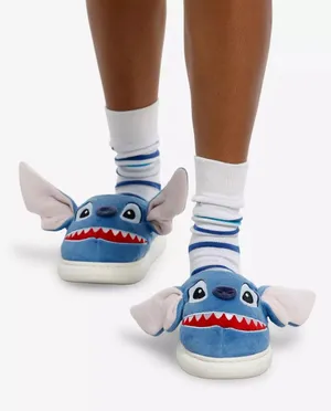 Disney Stitch Figural Plush Slippers thumbnail 1