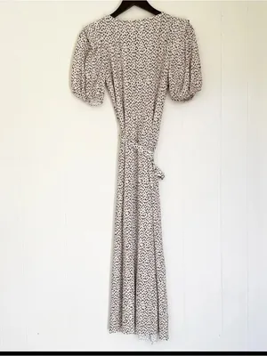 RIVER ISLAND Cream with Black Polka Dots Midi Dress 8 thumbnail 5