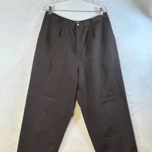 Briggs New York Womens Pleated Front‎ Casual Pants Dark Brown Size thumbnail 3