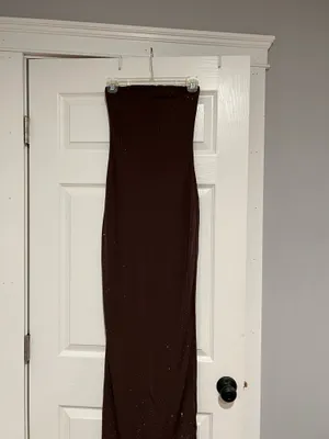 White Fox Platinum Maxi Dress Chocolate thumbnail 5