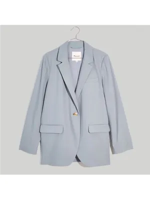 Madewell The Plus Larsen Blazer‎ in Drapeweave In Overcast Size 2X NWT thumbnail 4