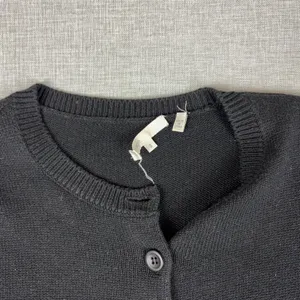 Vince‎ Cardigan Womens S Black 85% Cotton 15% Cashmere Crew Neck Lightweight thumbnail 5