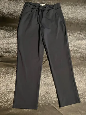 Womens small Maison d'Amélie black elastic drawstring trousers/joggers-navy blue thumbnail 1