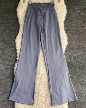 Aeropostale High Waist Crossover Flare Yoga Pants Dusty Blue Y2k Atheltic thumbnail 1
