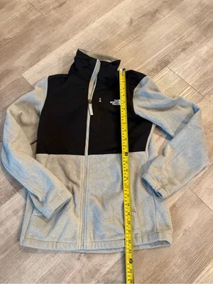 The North Face Women's Jacket Full Zip Fleece Polartec Gray & Black thumbnail 4