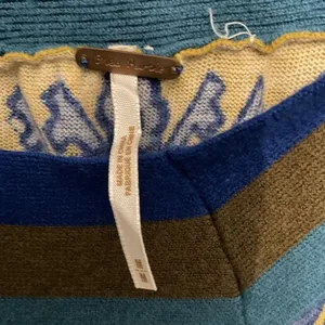 Free People Yellow Blue Medallion Print Tunic Mini Dress Boho Knit Small thumbnail 4