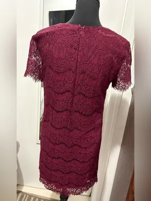 Lulu's Burgundy Lace Mini Dress thumbnail 5