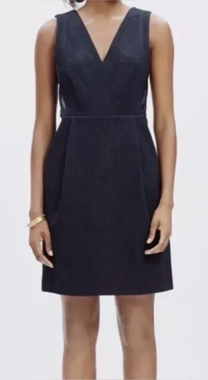 Madewell Sheath Dress Faux Leather Panel Size 12 Career Cocktail Minimalist thumbnail 1