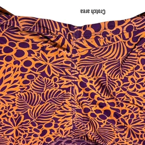 Sundance Orange Purple‎ Floral Abstract Print Pull on Pants Coastal Lagenlook M thumbnail 7