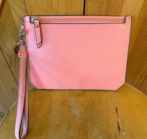 Anne Klein Wristlet Medium Zip Peach 5.75 x 7.75 Removable Strap (7177) thumbnail 1