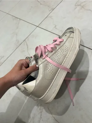 P448 Silver Metallic Sneakers Size 38 EU thumbnail 3