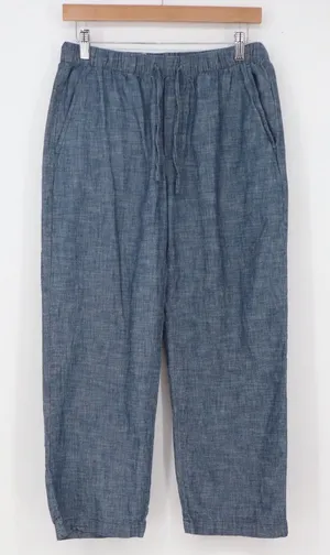 GAP Pants Womens S Chambray Pull-On Blue Elastic Waist Cotton Excellent thumbnail 1