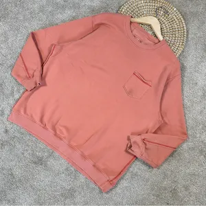 aerie Women’s Pullover Crew Neck Sweatshirt Longsleeve Lounge in Coral Orange M thumbnail 1